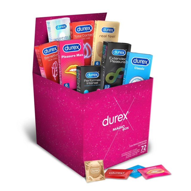 Durex Magic Box Προφυλακτικά για Εξερεύνηση, 72 Τεμάχια
