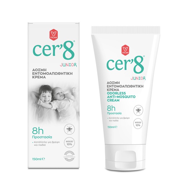 Cer8 Junior Άοσμη Εντομοαπωθητική Κρέμα, 150ml