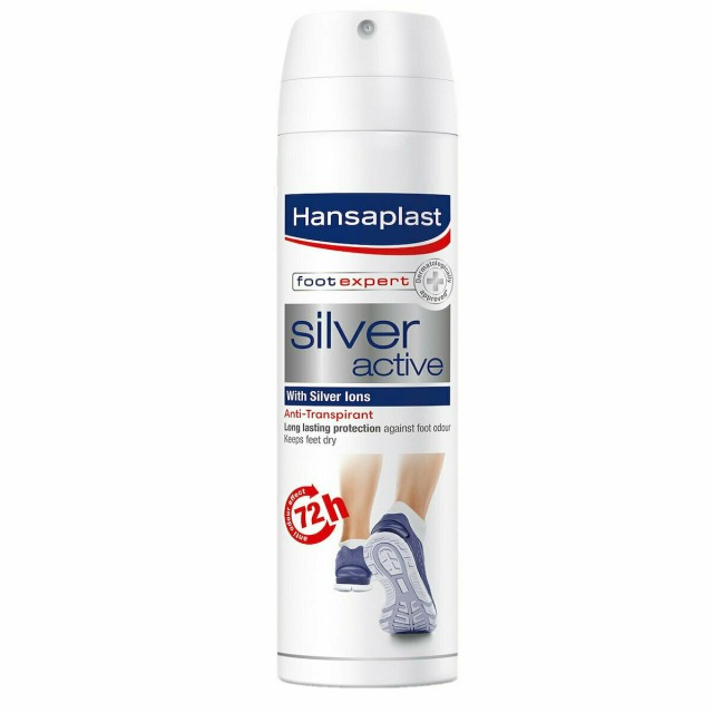 Hansaplast Foot Expert Silver Active Αποσμητικό Ποδιών 48h Σε Spray, 150ml