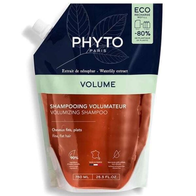 Phyto Volume Shampoo Refill Ανταλλακτικό Σαμπουάν για Όγκο και Λάμψη, 750ml