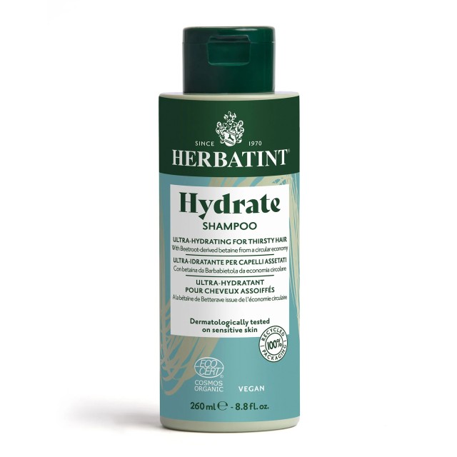 Herbatint Hydrate Shampoo Moisturising Σαμπουάν για Ξηρά Ταλαιπωρημένα Μαλλιά, 260ml