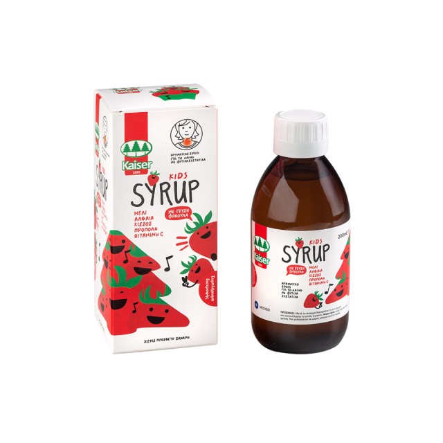 Kaiser Kids Syrup Παιδικό Σιρόπι για το Λαιμό Φράουλα, 200ml