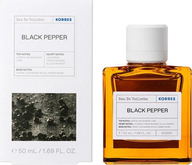 Korres Black Pepper Eau De Toilette Men's Fragrance, 50ml