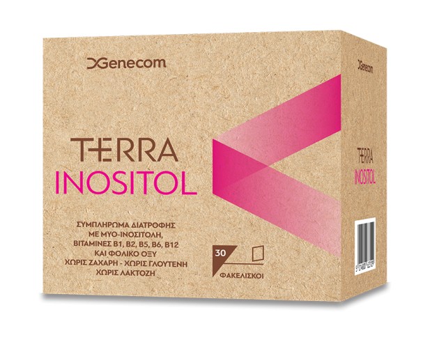 Terra Inositol Συμπλήρωμα Διατροφής Για Τη Ρύθμιση Της Λειτουργίας Των Ωοθηκών, 30 Φακελάκια