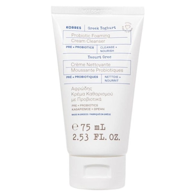 Korres Greek Yoghurt Probiotic Foaming Cream Cleanser Pre + Probiot...