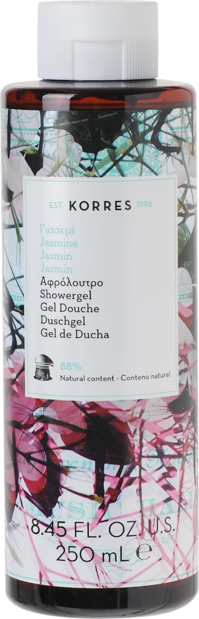 Korres Shower Gel Jasmine Αφρόλουτρο Τζελ Eνυδατικό με Άρωμα από Άνθη Γιασεμιού, 250ml