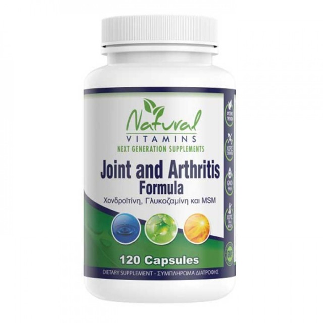Natural Vitamins Joint and Arthritis Formula Συμπλήρωμα Διατροφής για την Υγεία των Αρθρώσεων, 120caps