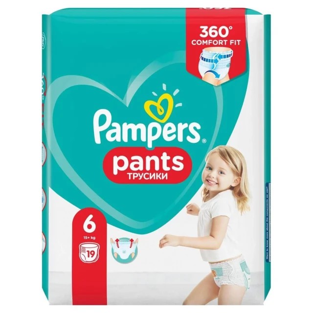 Pampers Pants Μέγεθος 6 [15+kg] Πάνες - Bρακάκι, 19τμχ