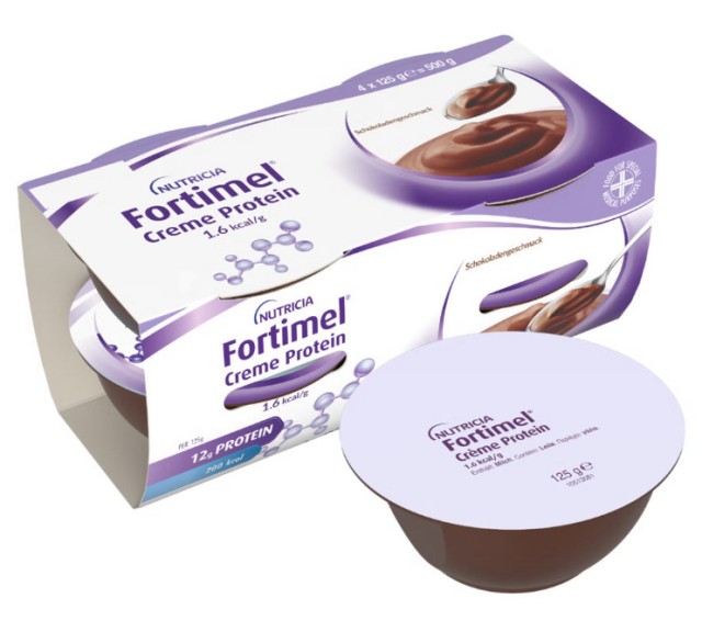 Nutricia Fortimel Creme Protein 1.6Kcal Chocolate Συμπλήρωμα Διατροφής για τη Διαιτητική Διαχείριση της Δυσθρεψίας με Γεύση Σοκολάτα, 4x125gr