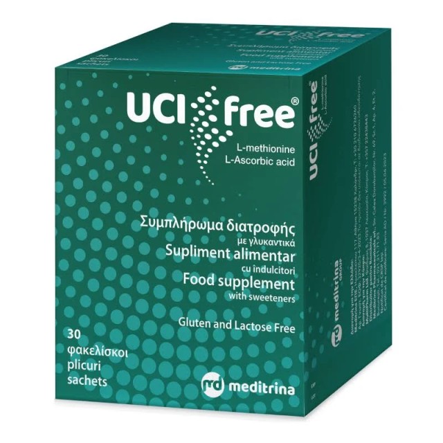 Meditrina Uci Free Συμπλήρωμα Διατροφής για την Πρόληψη Ουρολοιμώξεων απο Καθετήρες, 30 φακελίσκοι