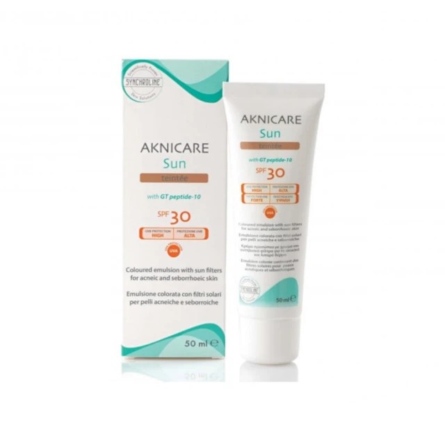 Synchroline Aknicare Sun Teintee SPF 30 Αντηλιακή Κρέμα Προσώπου με...