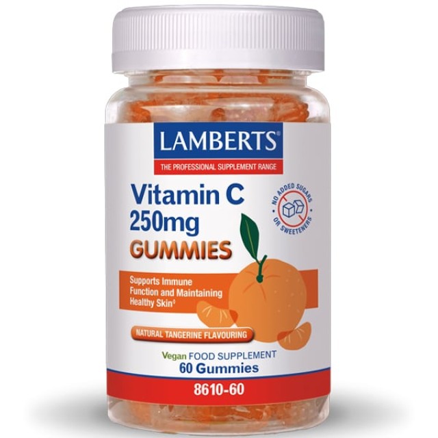 Lamberts Vitamin C 250mg Ζελεδάκια Βιταμίνης C με Γεύση Μανταρινιού...
