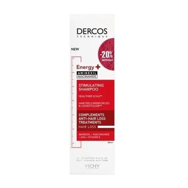 Vichy Dercos Energising Shampoo Δυναμωτικό Σαμπουάν Κατά της Τριχόπτωσης Promo, 200ml