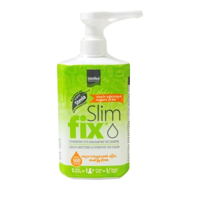 Slim Fix Stevia Υγρό Γλυκαντικό Στέβια, 500gr