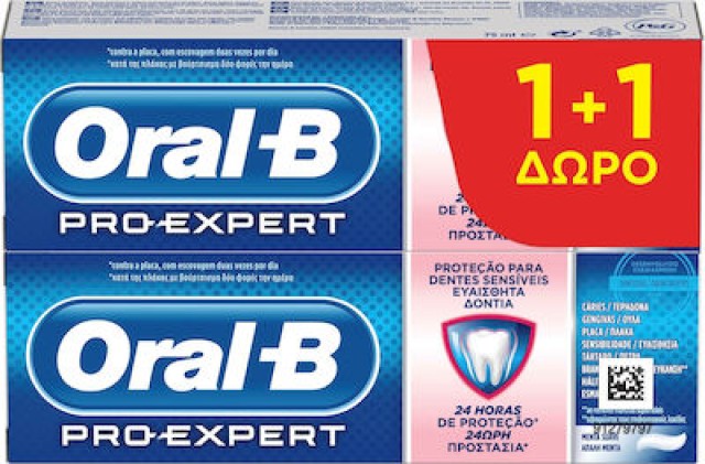 Oral-B Expert Pro Sensitive Οδοντόκρεμα για Ευαίσθητα Δόντια, 2x75ml