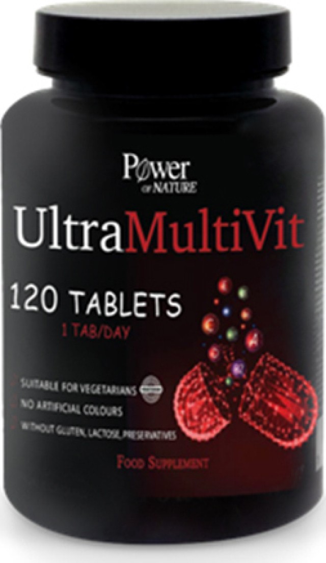 Power Health Sport Series Ultra MultiVit Πολυβιταμινούχο Συμπλήρωμα Διατροφής, 120 Δισκία