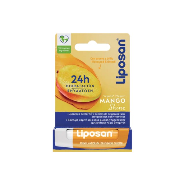 Liposan Mango Shine Balm Χειλιών με Άρωμα Μάνγκο, 4.8g