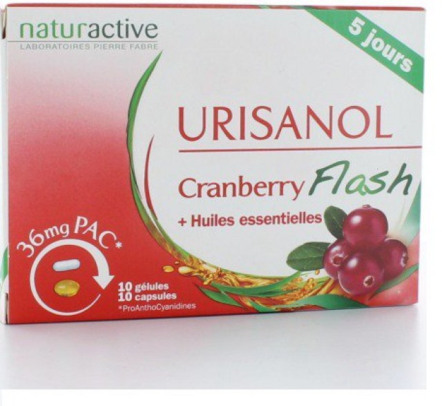 Naturactive Urisanol Cranberry Flash Συμπλήρωμα Διατροφής για το Ουροποιητικό 20 Κάψουλες