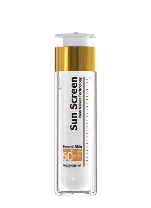 Frezyderm Sun Screen Velvet Face Cream SPF50+ Αντηλιακή Κρέμα Προσώπου Χωρίς Χρώμα, 50ml