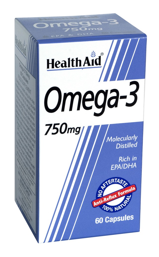 Health Aid Omega 3 750mg Συμπλήρωμα Διατροφής με Ω3 Λιπαρά Οξέα για Υγιές Καρδιακό & Κυκλοφορικό Σύστημα, 60 Κάψουλες
