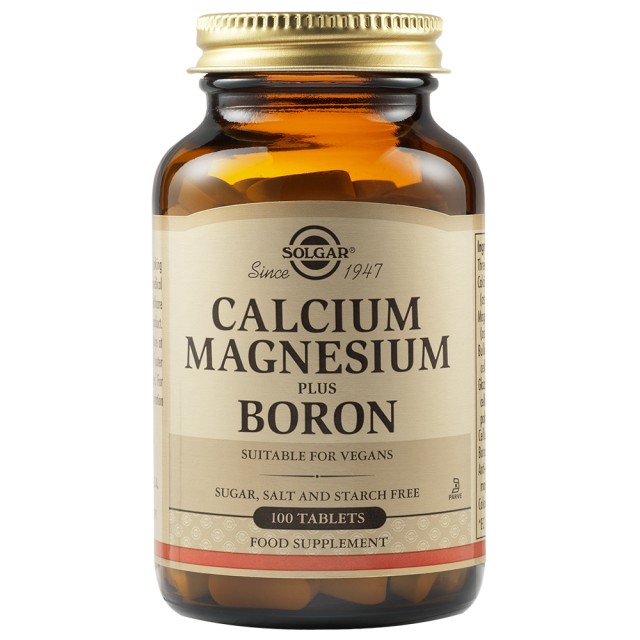 Solgar Calcium Magnesium Plus Boron, 100 Ταμπλέτες