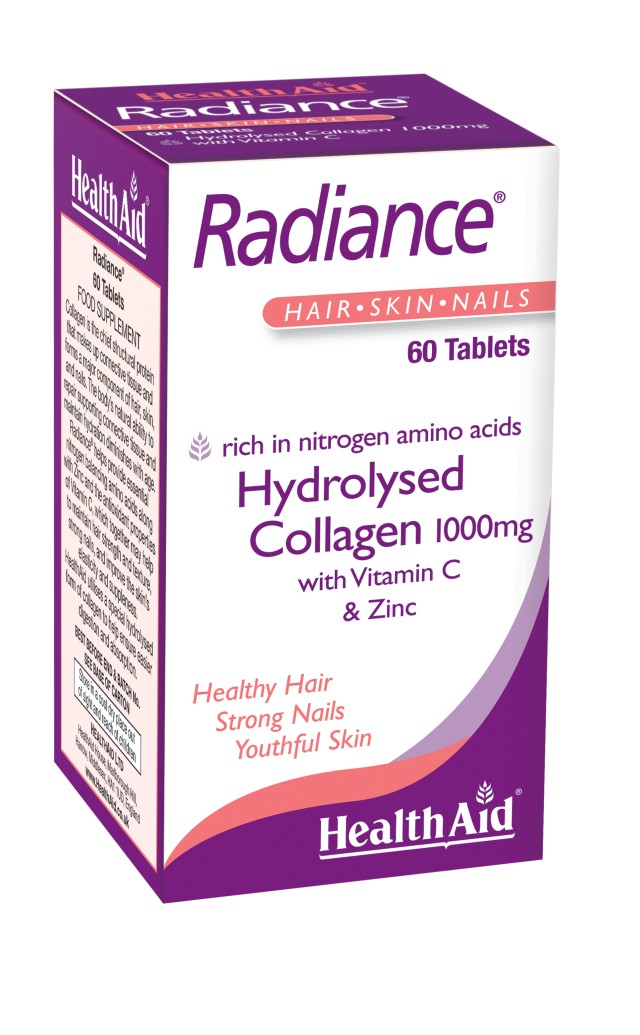Health Aid Radiance με Collagen 1000mg με Υδρολυμένο Κολλαγόνο, Βιταμίνη C & Ψευδάργυρο για Υγιή Μαλλιά, Νύχια, Δέρμα & Αρθρώσεις, 60 Ταμπλέτες
