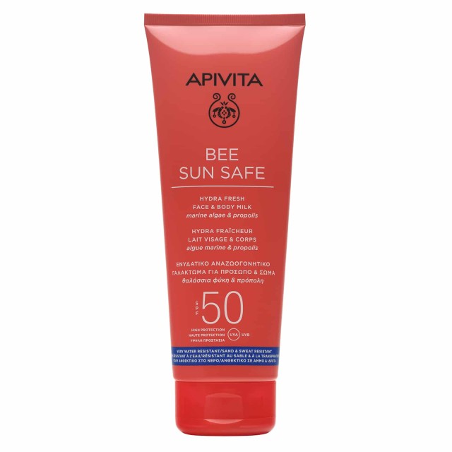 Apivita Bee Sun Safe Ενυδατικό Αναζωογονητικό Γαλάκτωμα για Πρόσωπο & Σώμα Ελαφριάς Υφής SPF50, 200ml