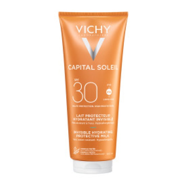 Vichy Capital Soleil Beach Protect Fresh Hydrating Milk SPF30 Αντηλιακό Γαλάκτωμα Προσώπου - Σώματος, 300ml