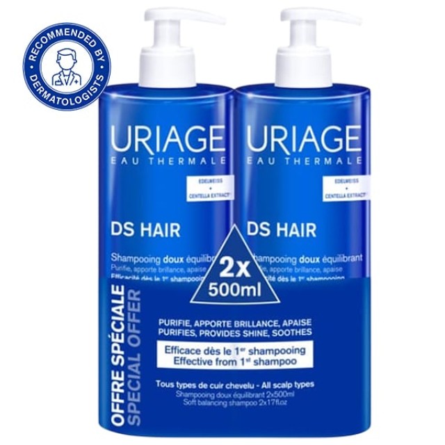 Uriage DS Hair Soft Balancing Shampoo Απαλό Εξισορροπιστικό Σαμπουά...