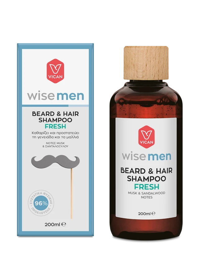 Wise Men Beard & Hair Shampoo Fresh Shampoo for Hair and Beard...