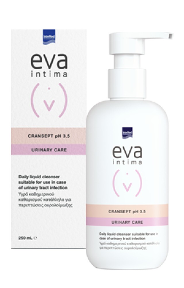 Eva Intima Wash Cransept PH3.5 Υγρό Καθαρισμού Ευαίσθητης Περιοχής, 250ml