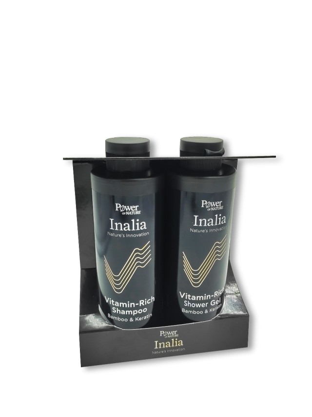 Inalia Hair + Body Care Set -Vitamin-Rich Shampoo 250ml + Shower Gel Bamboo & Keratin 250ml