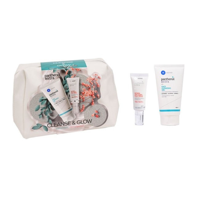 Panthenol Extra Promo Face Cleansing Gel 150ml & Retinol Anti-Aging Face Cream 30ml & Δώρο Νεσεσέρ, 1 Σετ