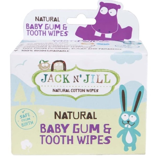 Jack N Jill Natural Βρεφικά Mαντηλάκια Καθαρισμού Ούλων και Νεογιλώ...