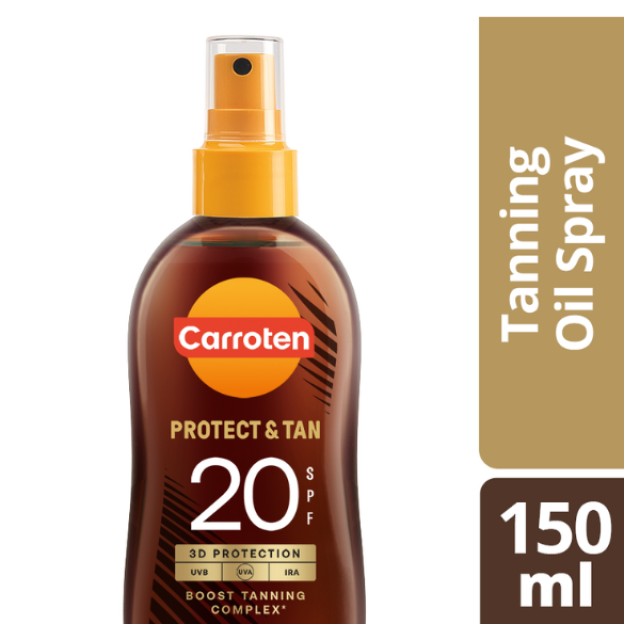 Carroten Intensive Tan Λάδι για Έντονο Μαύρισμα Spf20, 150ml