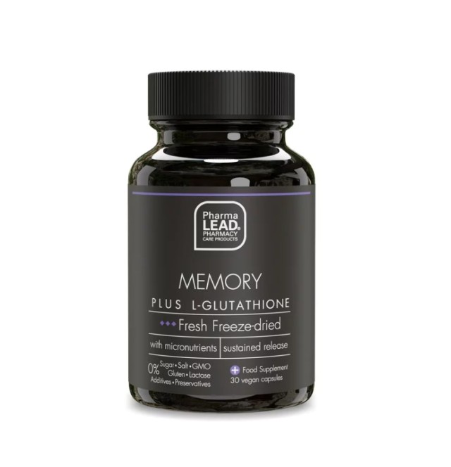 Pharmalead Black Range Memory Plus L-Glutathione Συμπλήρωμα για Βελτίωση της Μνήμης & Πνευματική Διαύγεια, 30 Κάψουλες