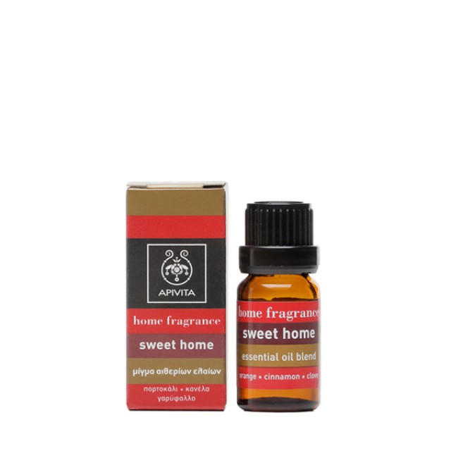 Apivita Essential Oil Sweet Home Μίγμα Αιθερίων Ελαίων με Πορτοκάλι, Κανέλλα & Γαρύφαλο 10ml