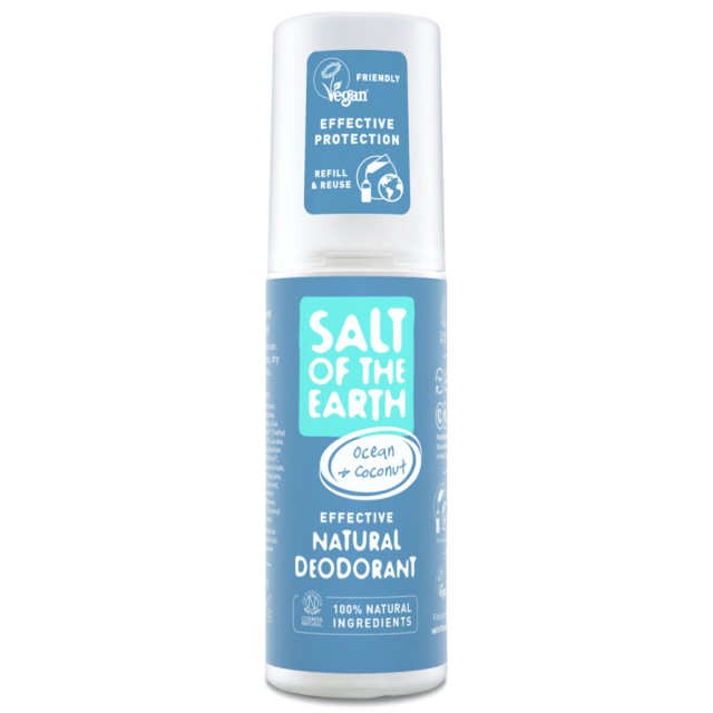 Salt of the Earth Vegan Natural Deodorant Spray Ocean & Coconut Αποσμητικό Σπρέι, 100ml