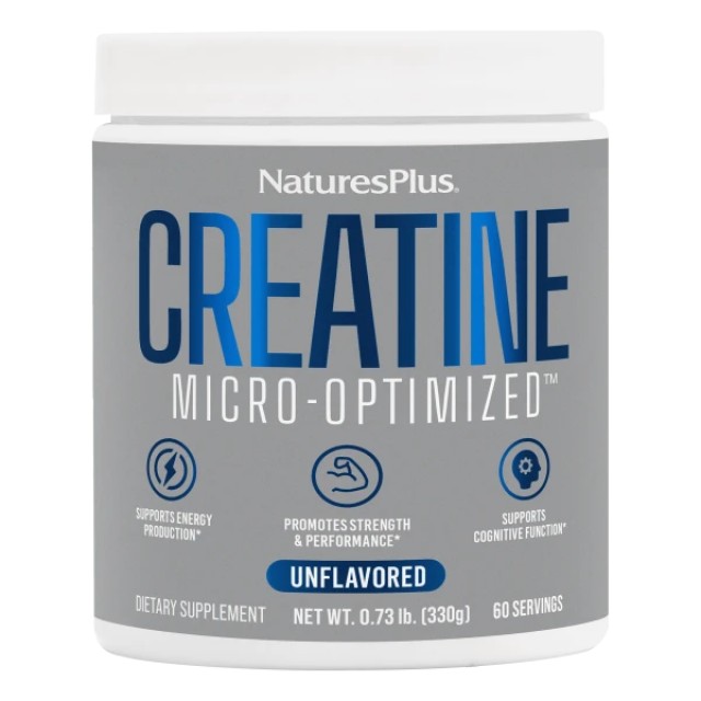 Natures Plus Creatine Powder Συμπλήρωμα Διατροφής με Μονοϋδρική Κρε...