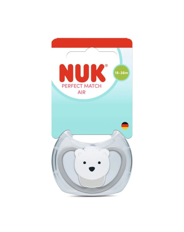 Nuk Perfect Match Air Πιπίλα Σιλικόνης Μέγεθος 3 με Θήκη 18-36m Pol...