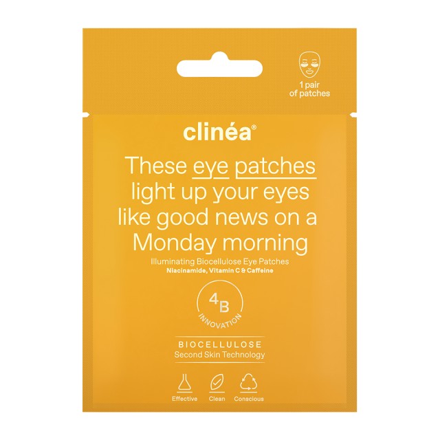 Clinea Illuminating Biocellulose Eye Patches Ματιών για Λάμψη, 1 ζευγάρι