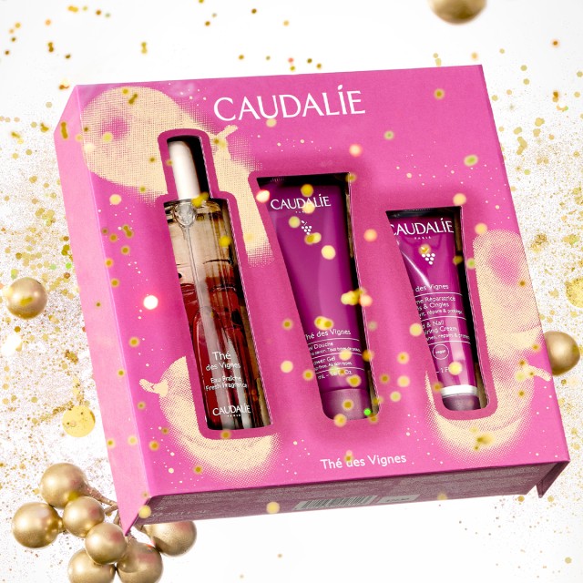 Caudalie The Des Vignes Xmas Promo με Fresh Fragrance Γυναικειο Αρωμα, 50ml & Shower Gel Αφρολουτρο Σωματος, 50ml & Hand & Nail Repairing Cream Ενυδατικη Κρεμα Χεριών, 30ml, 1σετ