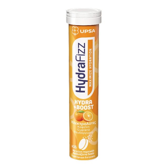 Upsa Hyrdrafizz Ηλεκτρολύτες Hydra + Boost, 16 Αναβράζοντα Δισκία