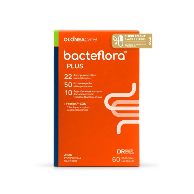 Olonea Bacteflora Plus Συμπλήρωμα Διατροφής για την Υγεία του Εντέρου, 60caps