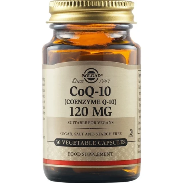 Solgar Coenzyme Q-10 120mg Coenzyme Q10, 30 Herbal Capsules