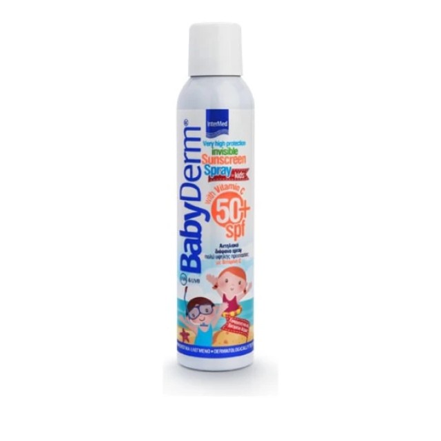 Babyderm Invisible Sun Spray SPF50+ Παιδικό Αντηλιακό Σώματος, 200ml