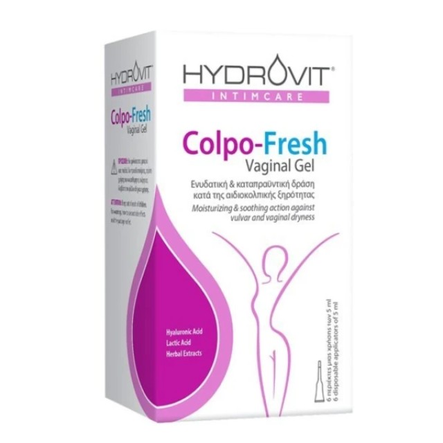 Hydrovit Intimcare Colpo-Fresh Vaginal Gel Αιδιοκολπική  Γέλη Ενυδάτωσης, 6x5ml