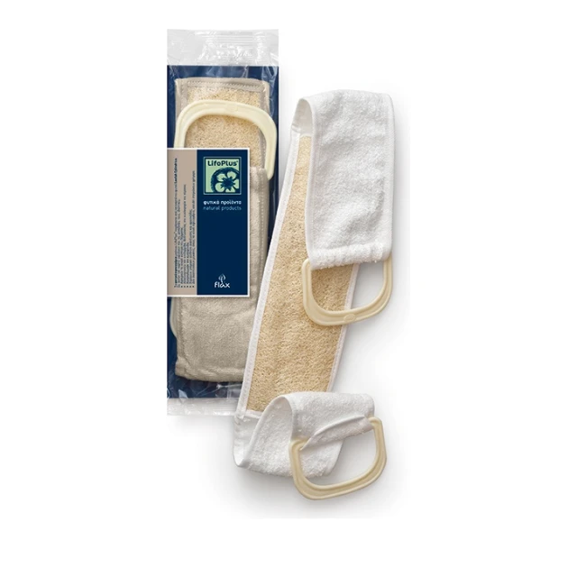 Lifoplus Deluxe Loofah Back Scrubber with Handle, 1pc