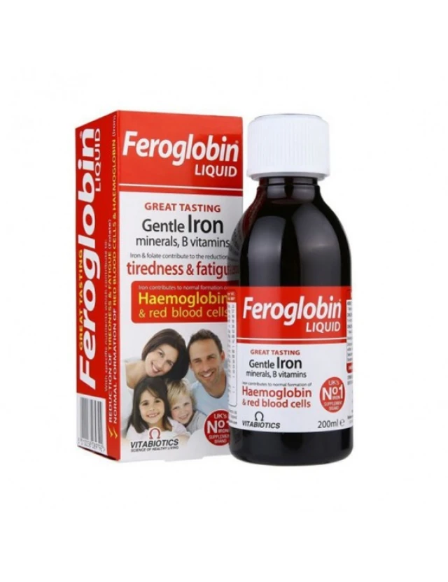 Vitabiotics Feroglobin Liquid Iron, 200ml