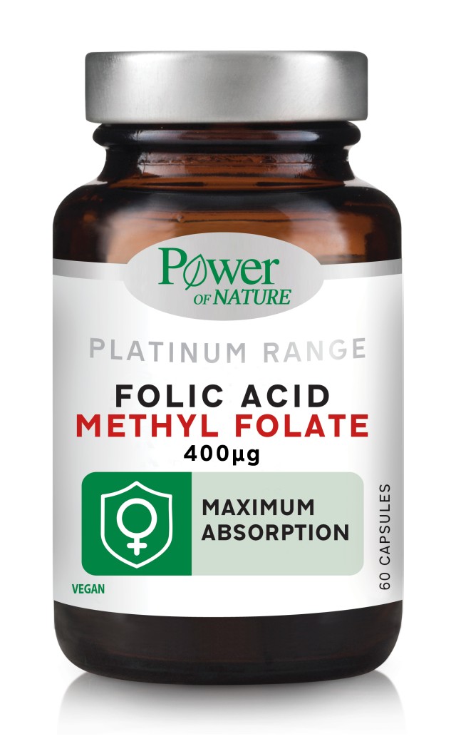 Power Health Platinum Folic Acid 400mg, 30 Κάψουλες